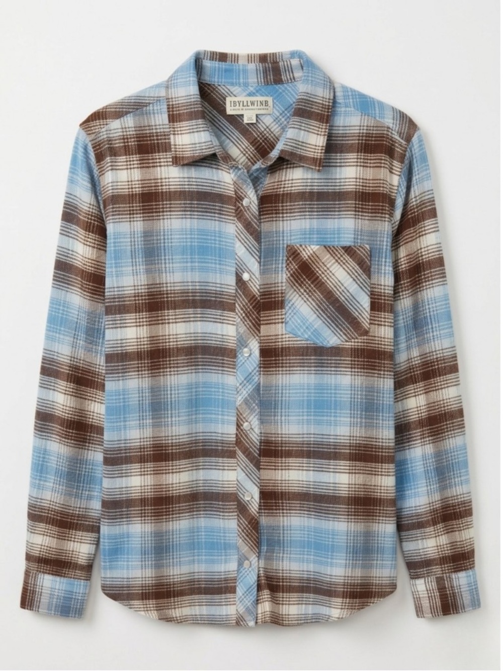 Idyllwind Blue and Brown Plaid Button-Down Shirt